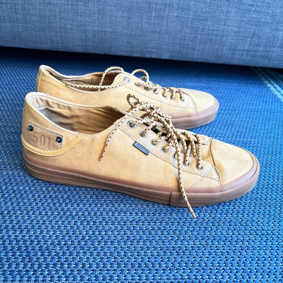 Levi’s 501 Tan Low-Top Sneakers Men’s 10 - Pre-owned - Picture 1 of 14